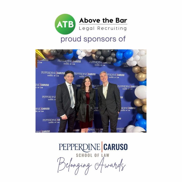 Above the Bar Legal Recruiting logo featuring Peterone Caruso, emphasizing professional legal recruitment services.